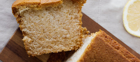 Diet friendly orange and poppy seed pound cake